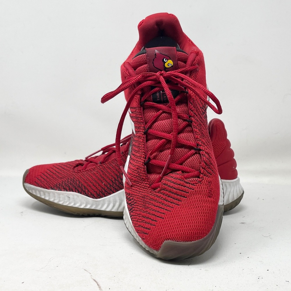 Adidas Louisville Cardinals Pro Bounce 2018 Basketball Shoes Red Mens 10 NCAA
